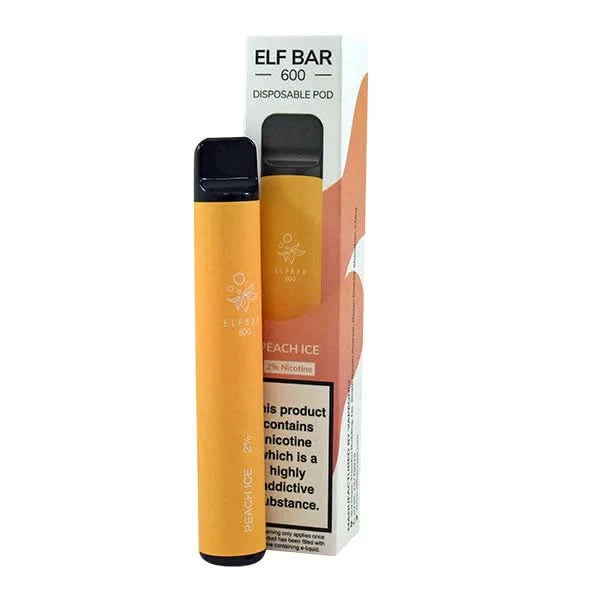 Peach Ice Elf Bar 600 Puffs Vape 