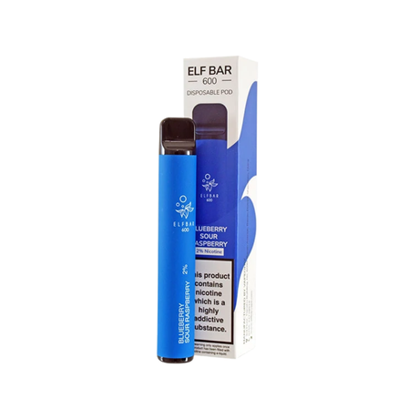 Blueberry Sour Raspberry Elf Bar 600 Puffs Vape