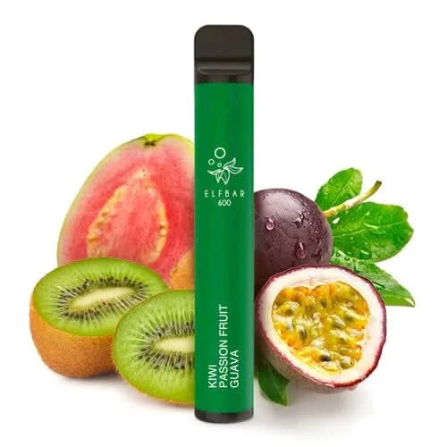 kiwi passion fruit guava elf bar 600 puffs  disposable vape