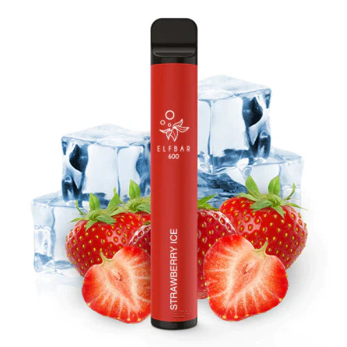 strawberry ice elf bar 600 puffs  disposable vape