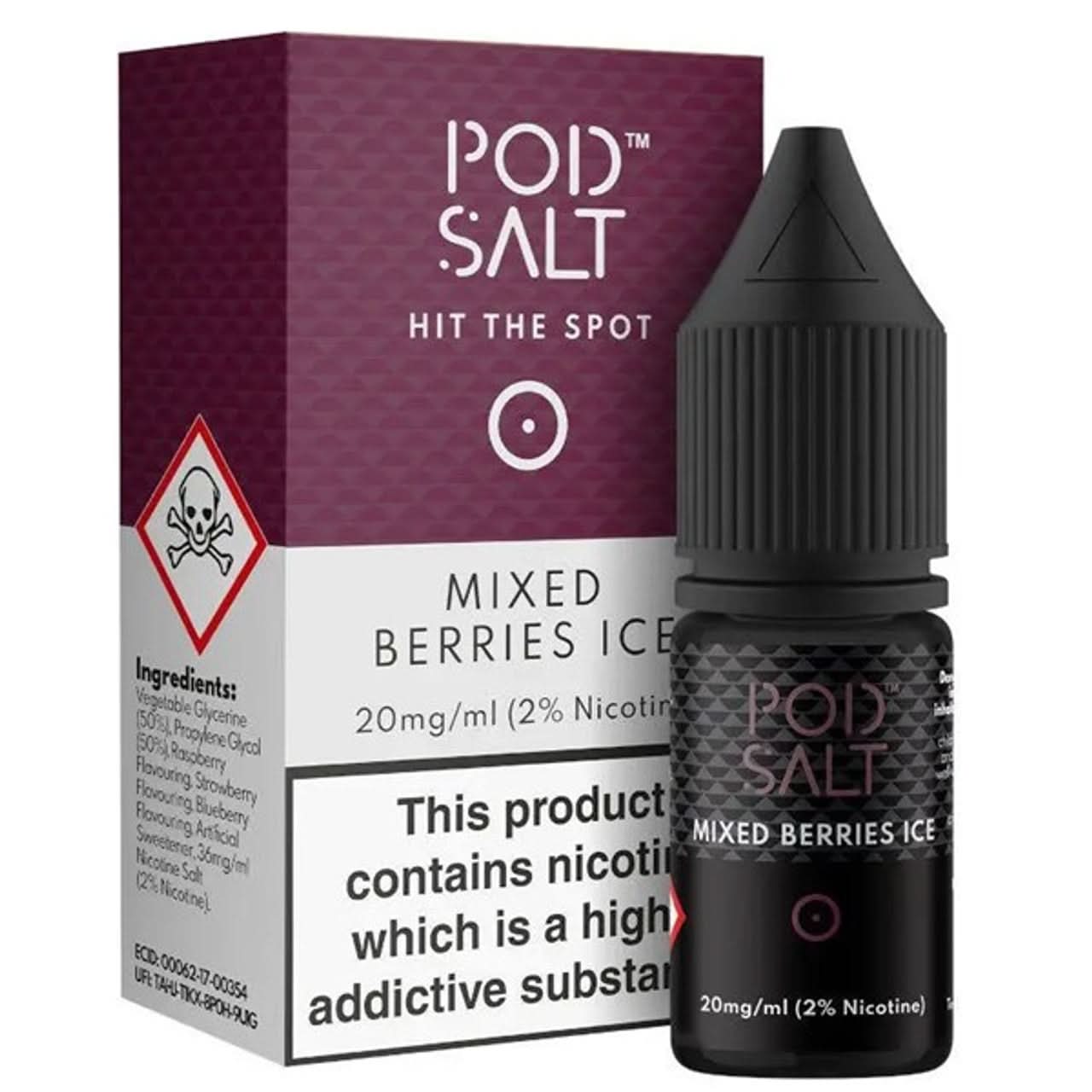 Mixed Berries Ice Nic Salt 20mg E-Liquid By Pod Salt | Buy 2 Get 1 free 