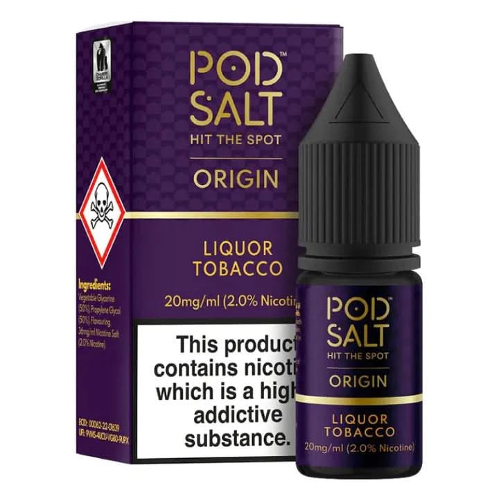 Liquor Tobacco Origin Nic Salt By Pod Salt E-Liquid | Buy 2 Get 1 free