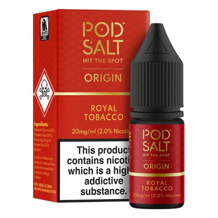 Royal Tobacco Origin Nic Salt By Pod Salt E-Liquid | Buy 2 Get 1 free