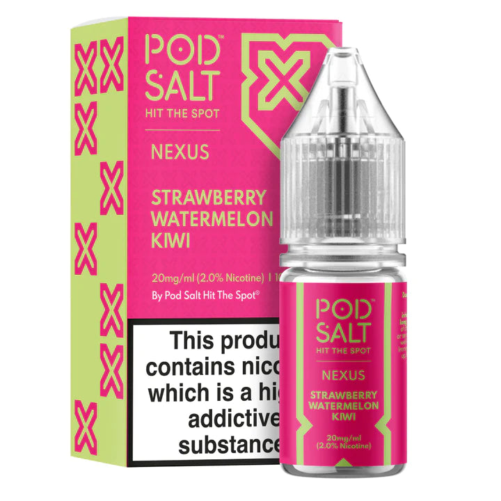 Strawberry Watermelon Kiwi Nic Salt 20mg E Liquid By Pod Salt