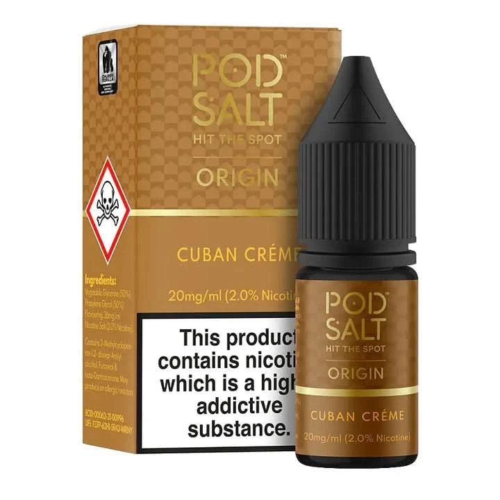 Cuban Creme Origin Nic Salt By Pod Salt E-Liquid | Vape Offers