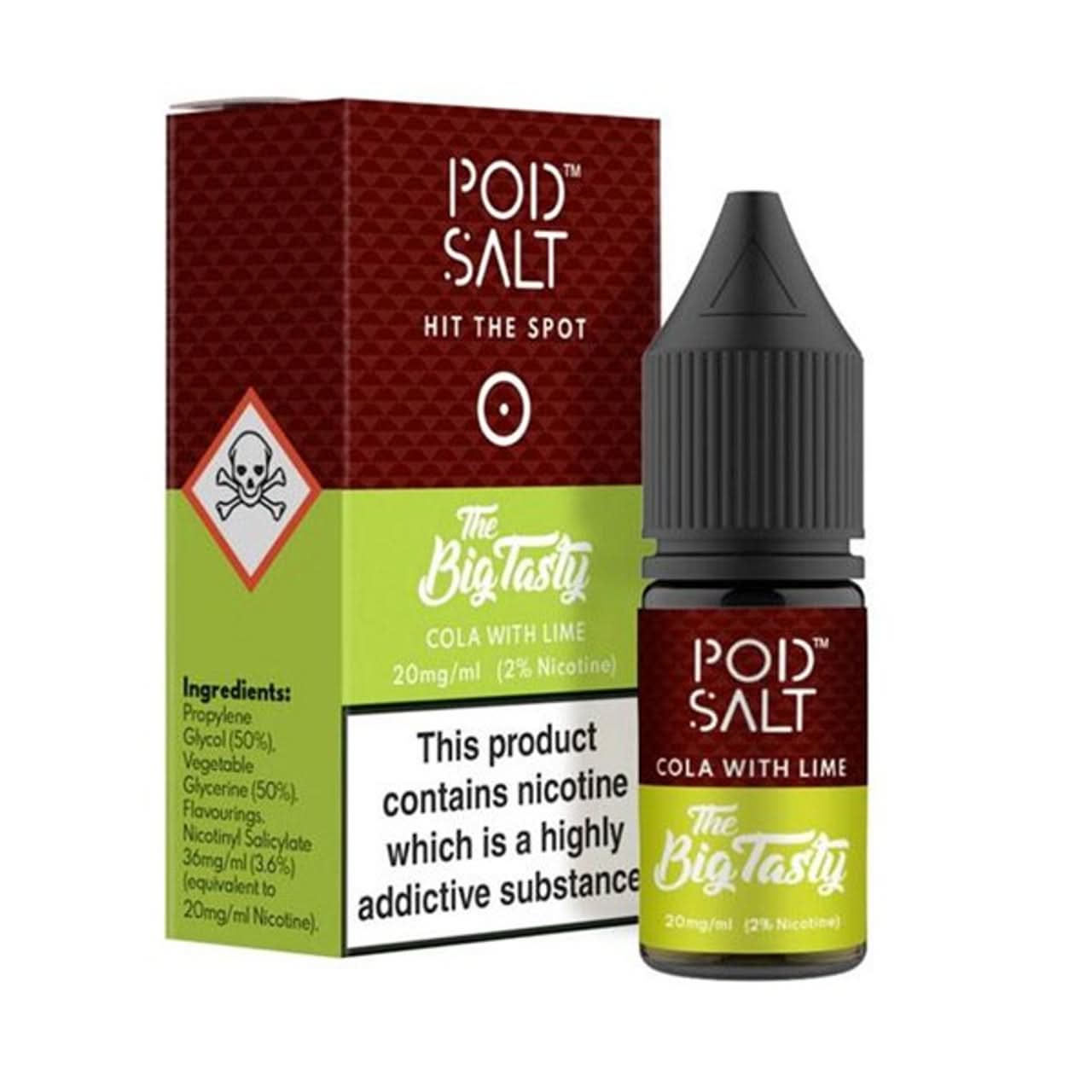 Cola With Lime Nic Salt 20mg E Liquid By Pod Salt | Buy 2 Get 1 free 