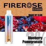 Load image into Gallery viewer, blueberry pomegranate elux firerose ex4500 disposable vape
