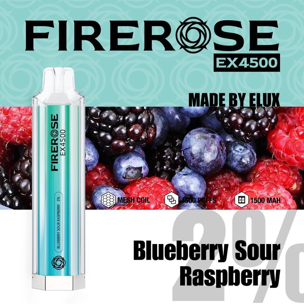 Elux Firerose EX4500 Disposable Vape - Blueberry Sour Raspberry