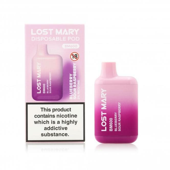 Blueberry Sour Raspberry Lost Mary BM600 Vape