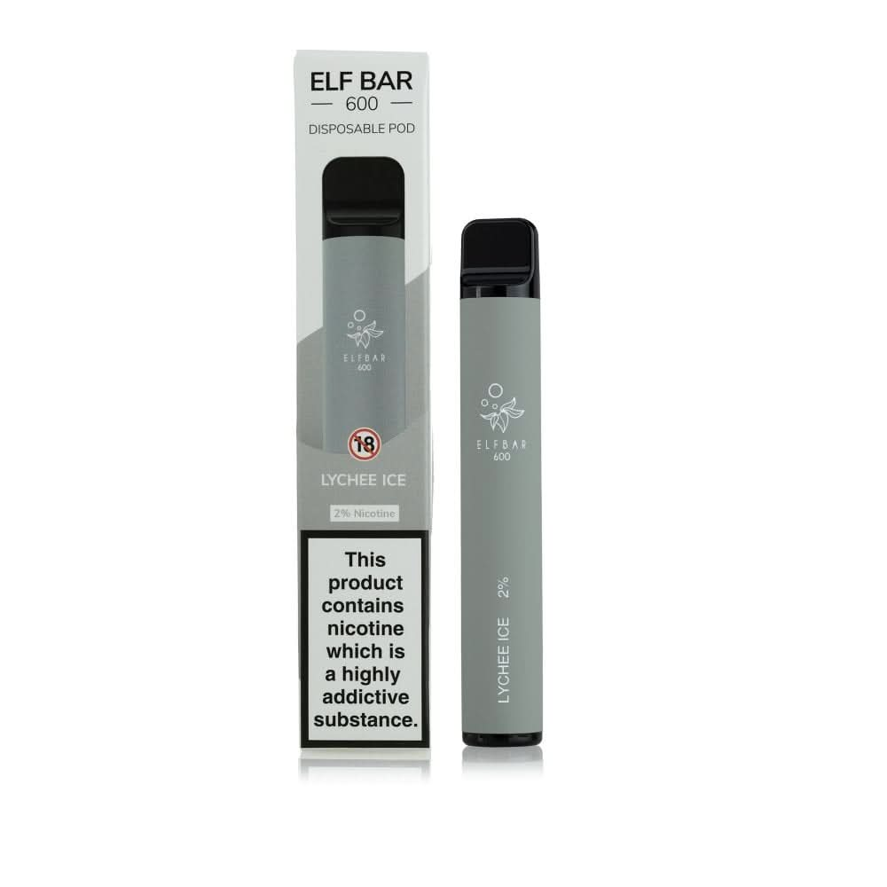 Lychee Ice Elf Bar 600 Puffs  Disposable Vape