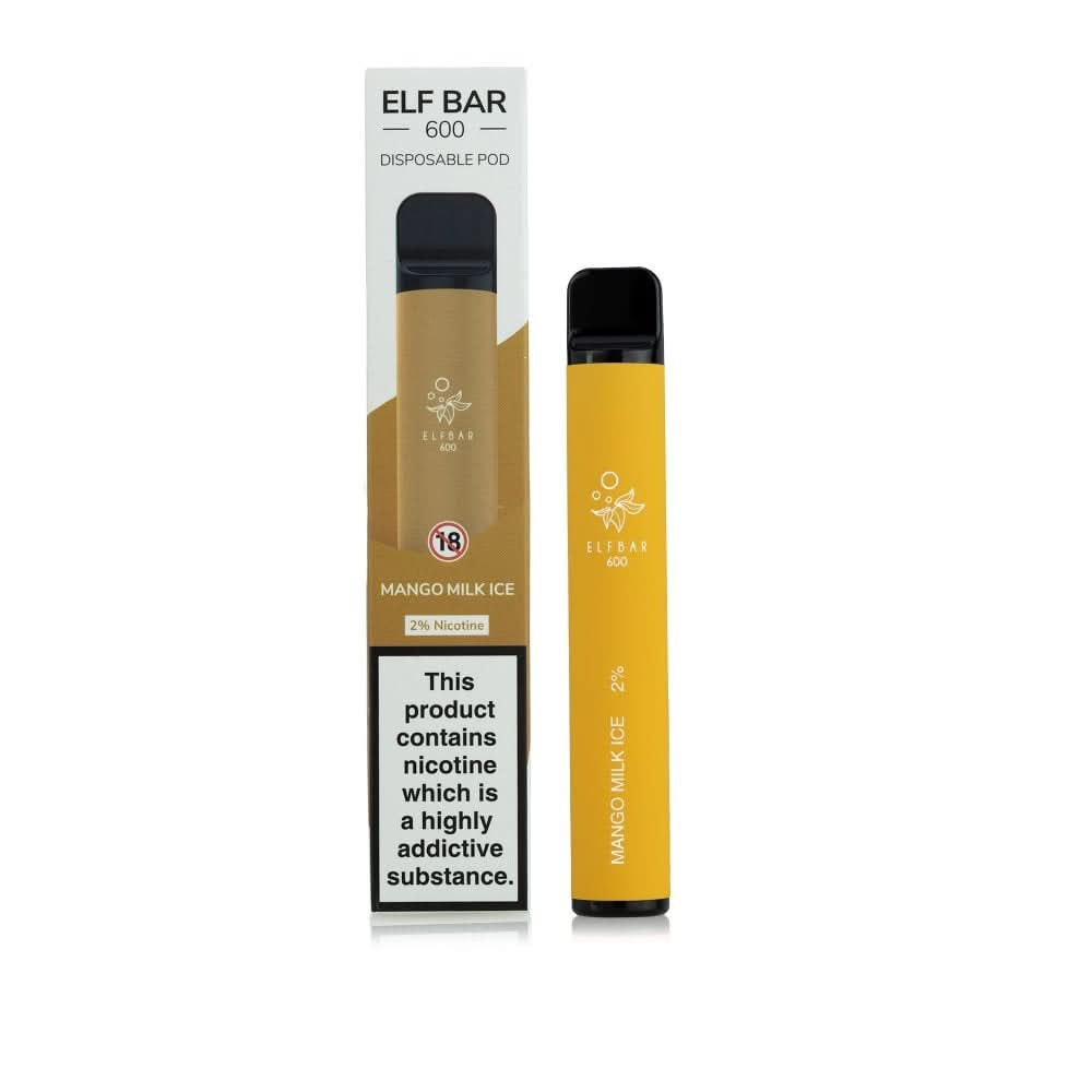 Mango Milk Ice Elf Bar 600 Puffs  Disposable Vape