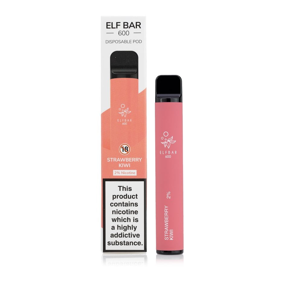 Strawberry Kiwi Elf Bar 600 Puffs  Disposable Vape