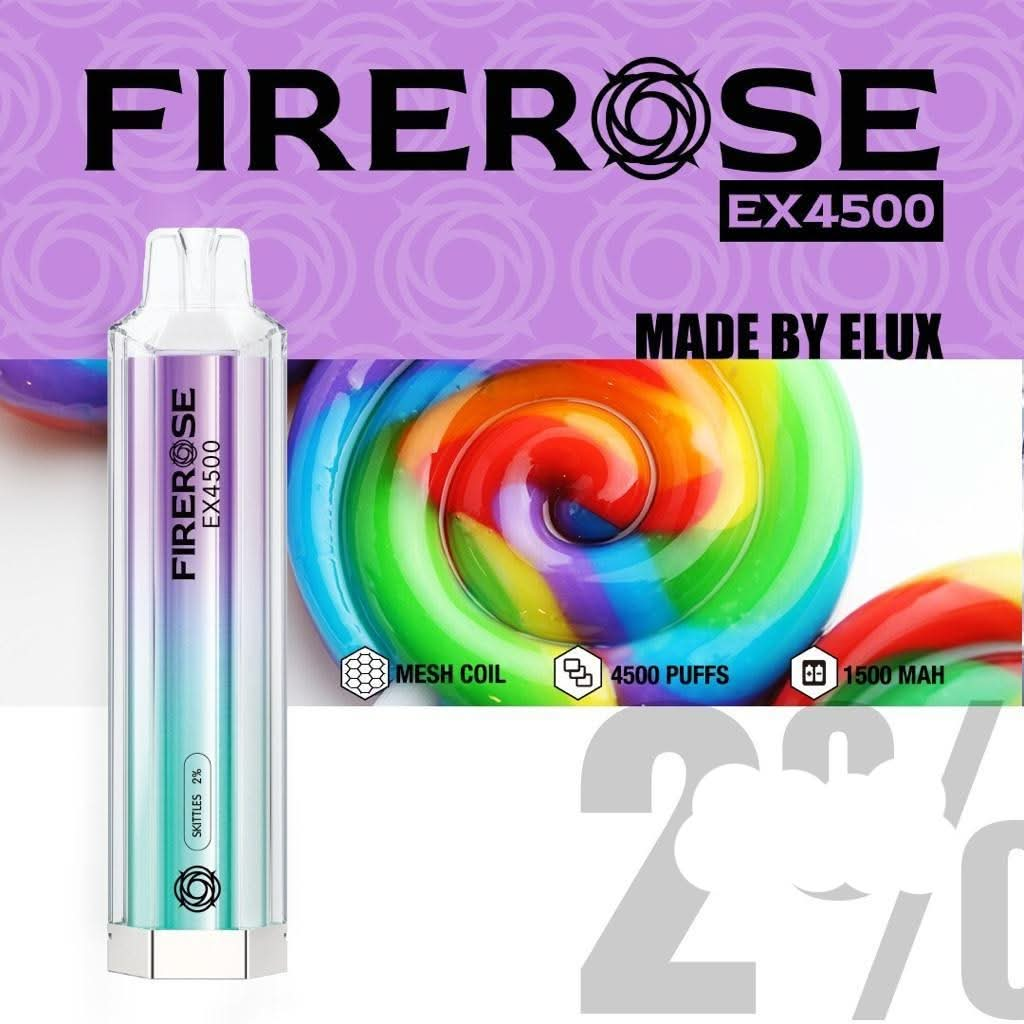 skittles elux firerose ex4500 disposable vape