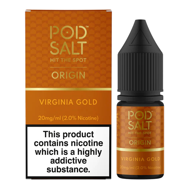 Virginia Gold Nic Salt 20mg E-Liquid By Pod Salt Origin