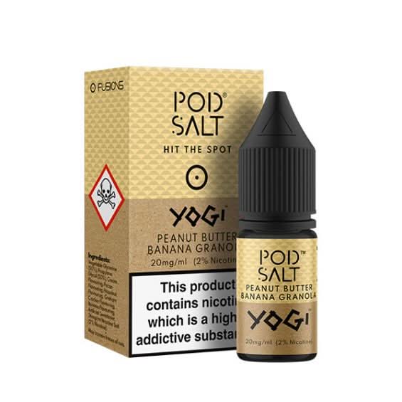 Peanut Butter Banana Granola Nic Salt 20mg E Liquid By Pod Salt | Buy 2 Get 1 free