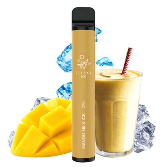 mango milk ice elf bar 600 puffs  disposable vape